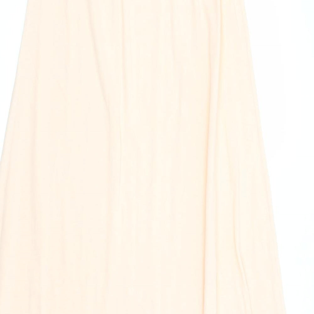 ASOS Womens Ivory  Cotton A-Line  Size 8  Off the Shoulder