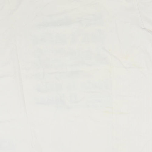 Uniqlo Mens White  Cotton  T-Shirt Size L Round Neck  - Hey Jude
