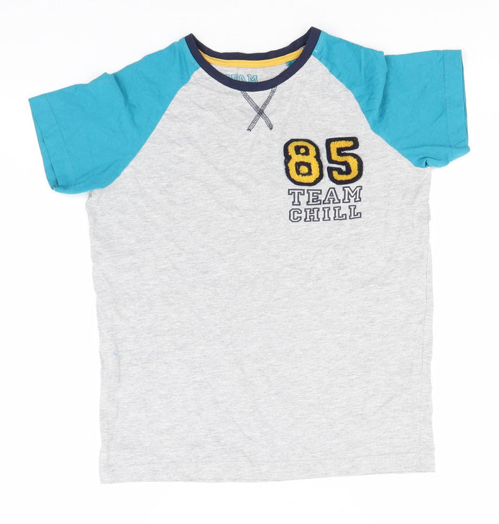 Matalan Boys Grey Cotton Basic T-Shirt Size 13 Years Round Neck - Team Chill