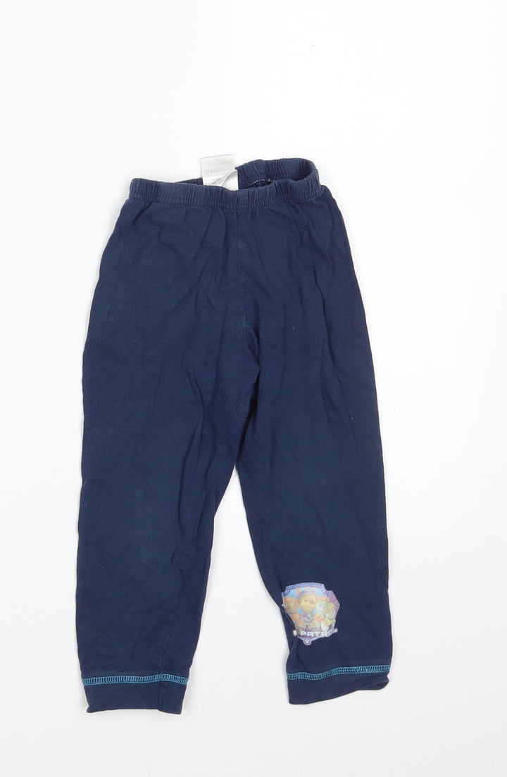 Paw Petrol Boys Blue 100% Cotton Sweatpants Trousers Size 2-3 Years Slim - Waist 16in; Inside leg 14in