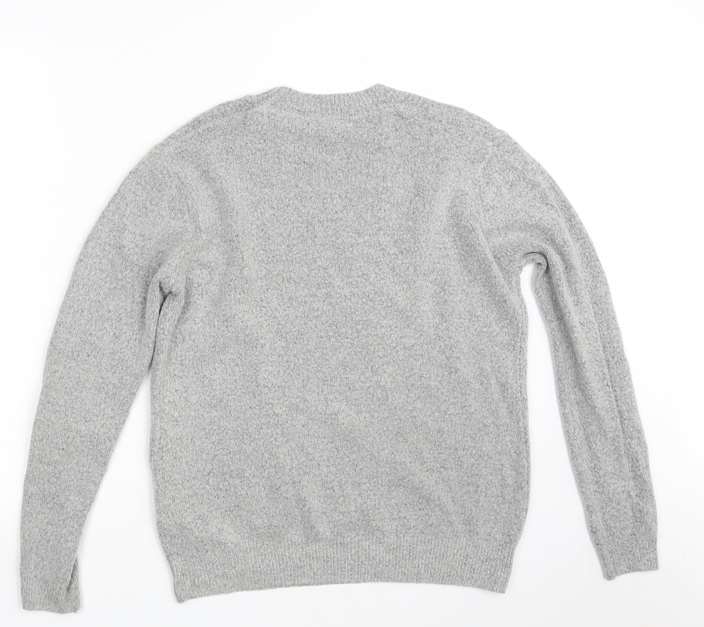 Studio Womens Grey Round Neck  Acrylic Pullover Jumper Size 12