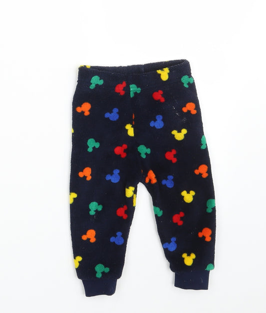 Front view of Primark Baby Multicoloured Animal Print 100% Polyester Jogger Leggings, Months - Waist 16in; Inside leg 8in