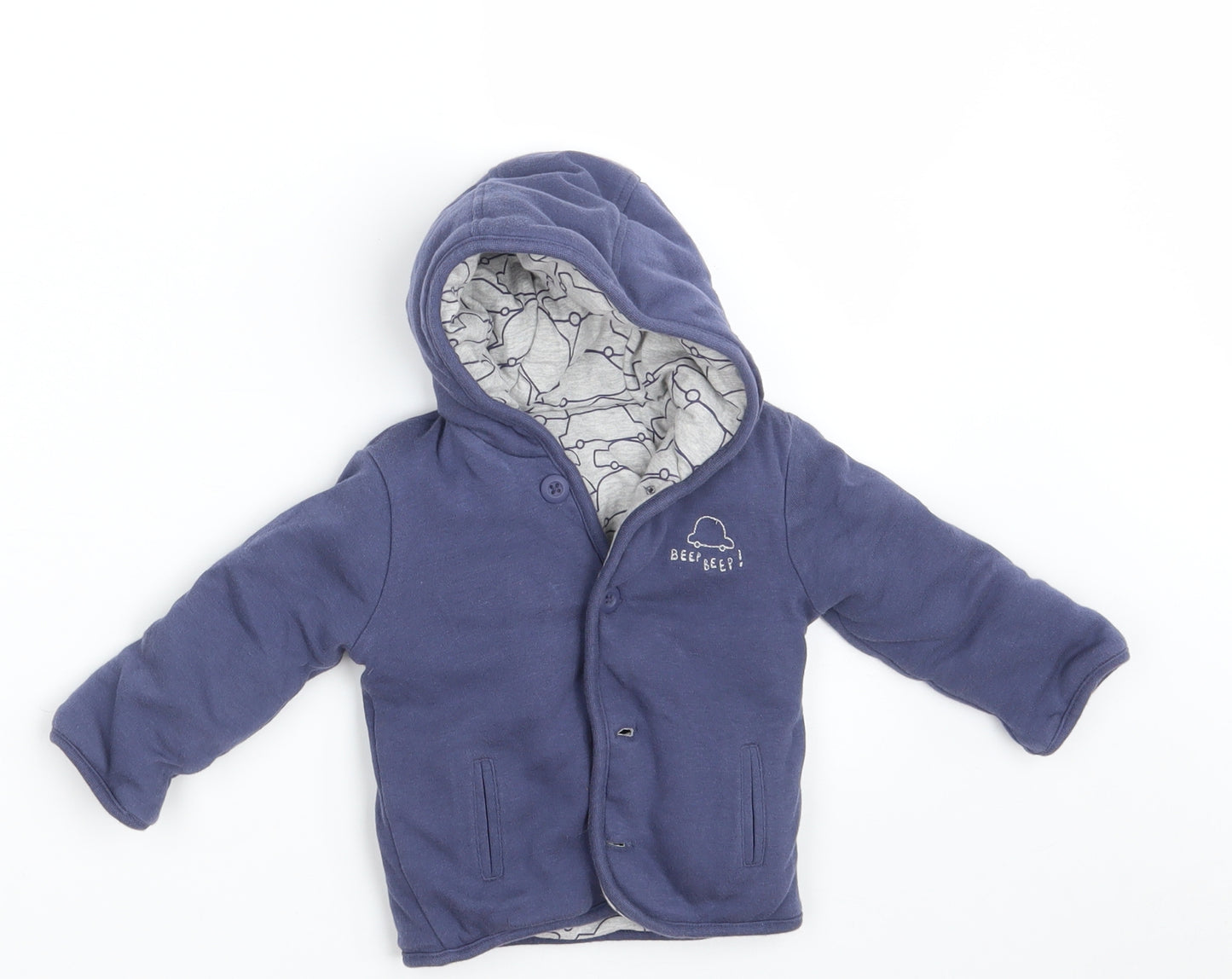 George Boys Blue   Jacket Coat Size 3-6 Months   Button