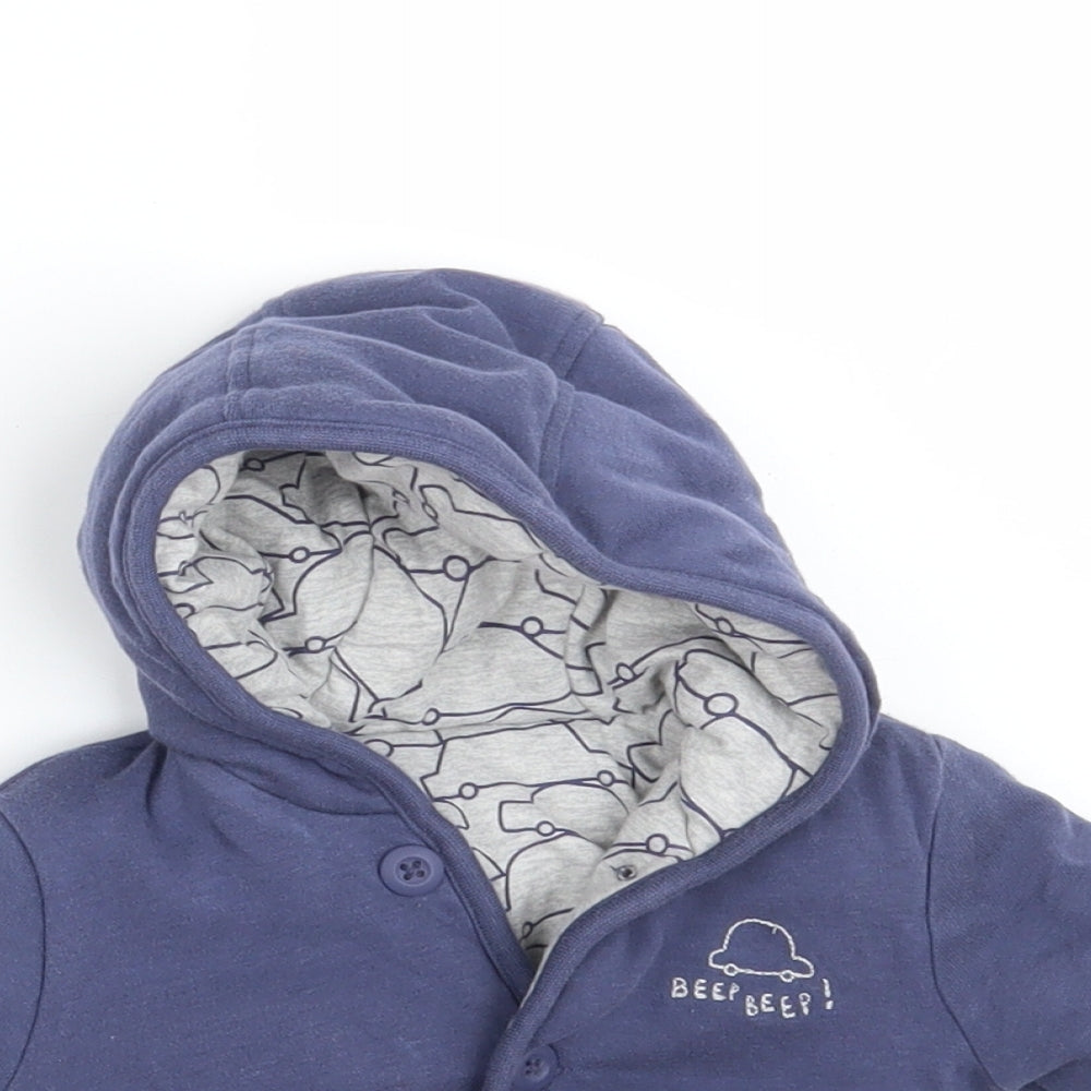George Boys Blue   Jacket Coat Size 3-6 Months   Button