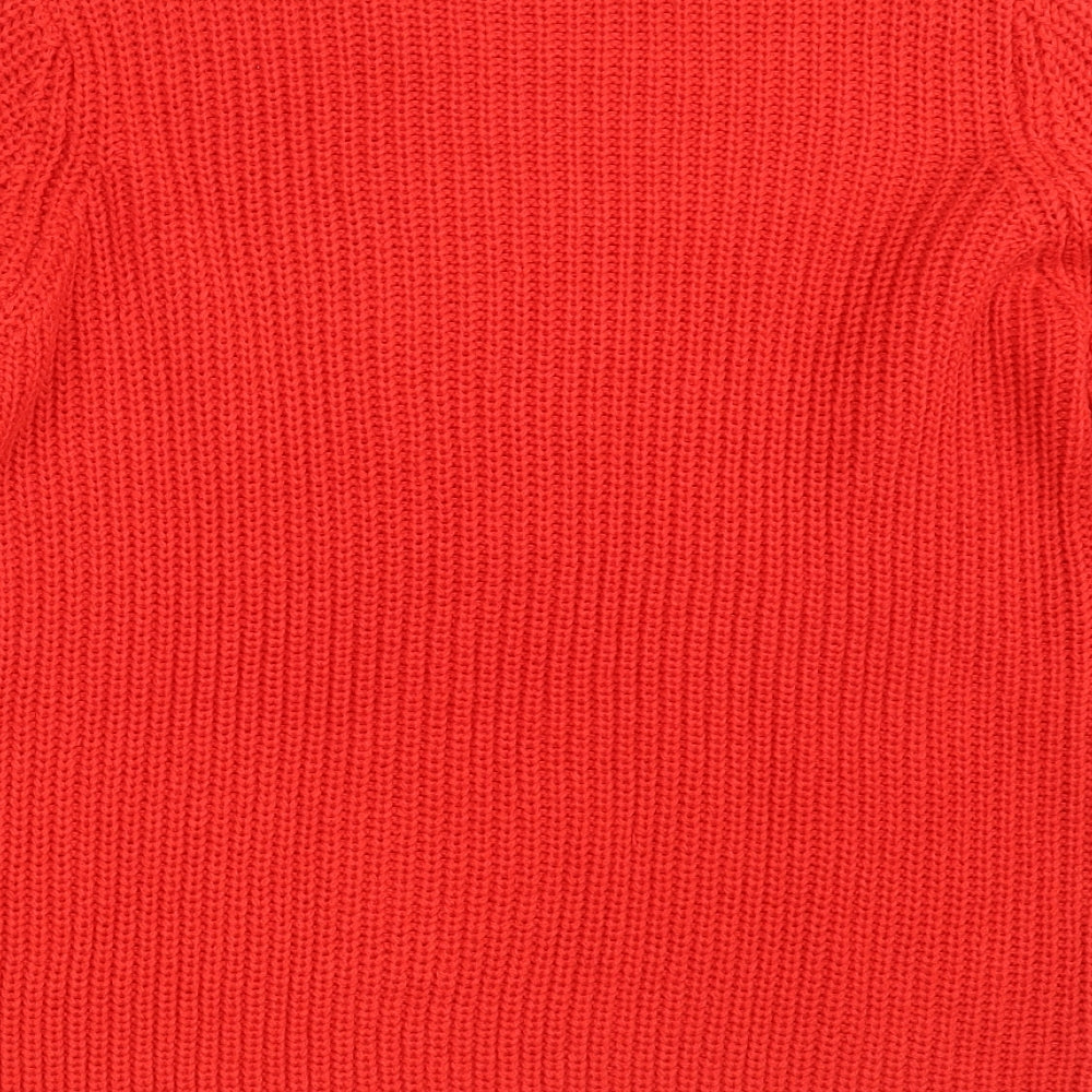 Papaya Womens Red Round Neck  Acrylic Pullover Jumper Size 12