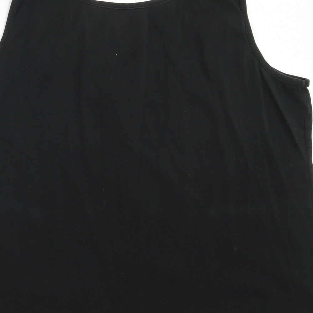 Capsule Womens Black  100% Cotton Vest Sweatshirt Size 22