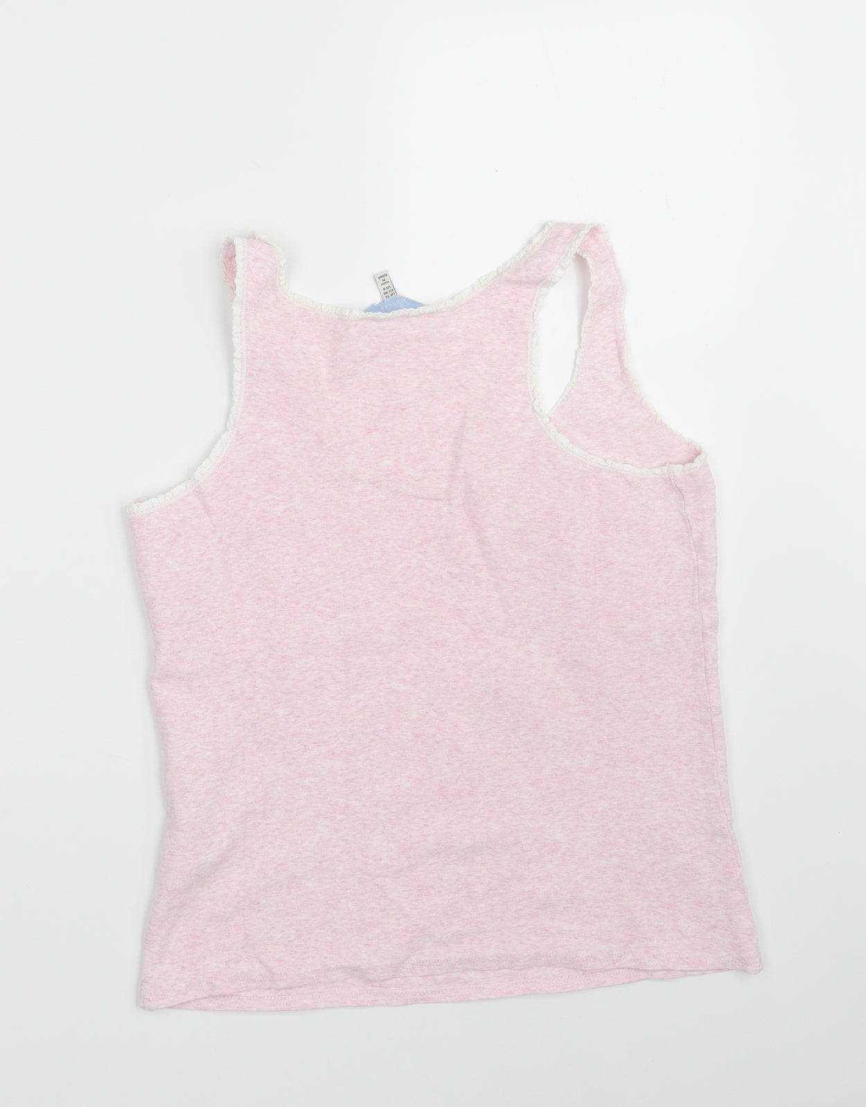 Joules Womens Pink  Cotton Cropped Tank Size 12 V-Neck