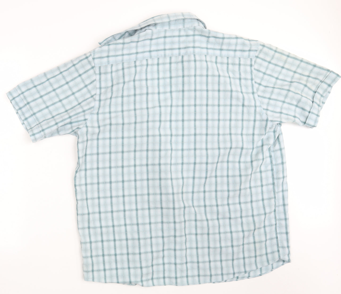 George Mens Multicoloured Plaid Viscose  Button-Up Size XL Collared Button