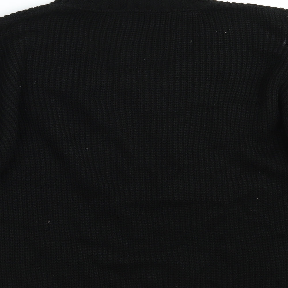 B. You Womens Black Round Neck  Acrylic Pullover Jumper Size 20