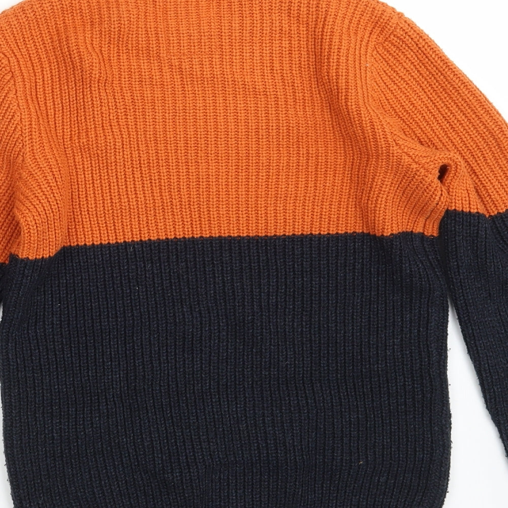F&F Boys Multicoloured Round Neck  Acrylic Pullover Jumper Size 10-11 Years