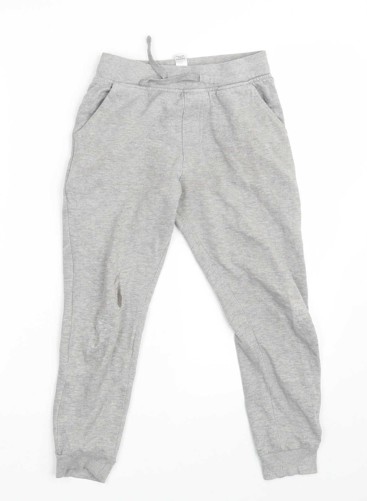 George Boys Grey  Cotton Jogger Trousers Size 7-8 Years L20 in Regular