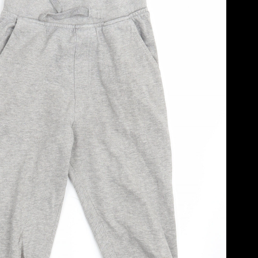 George Boys Grey  Cotton Jogger Trousers Size 7-8 Years L20 in Regular