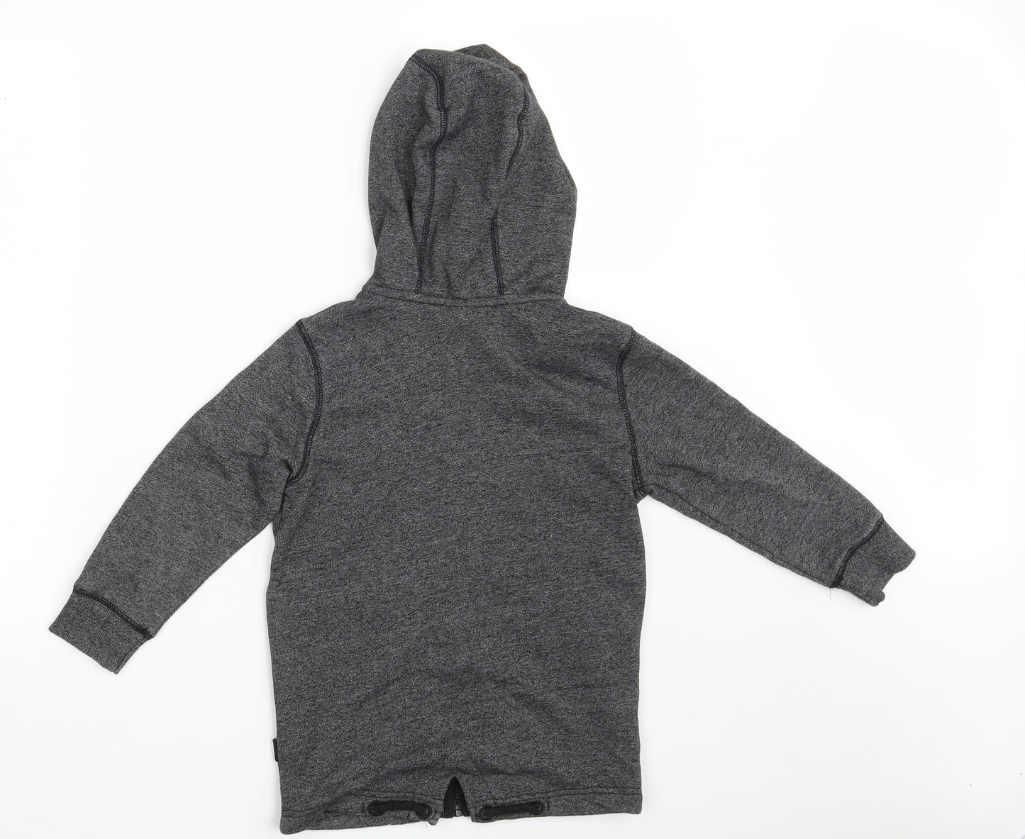 F&F Boys Grey  Polyester Full Zip Hoodie Size 5-6 Years  Zip