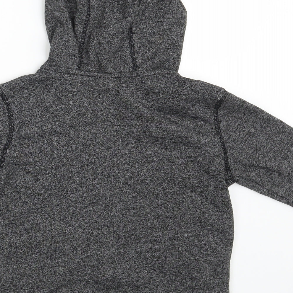 F&F Boys Grey  Polyester Full Zip Hoodie Size 5-6 Years  Zip