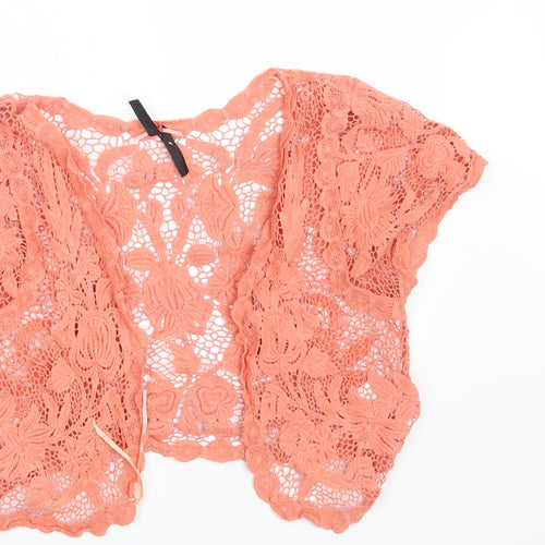 Atmosphere Womens Pink V-Neck Floral 100% Cotton Shrug Jumper Size S