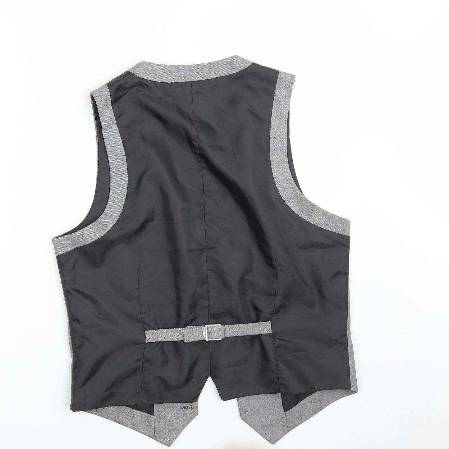 River Island Mens Grey   Jacket Waistcoat Size M  Button