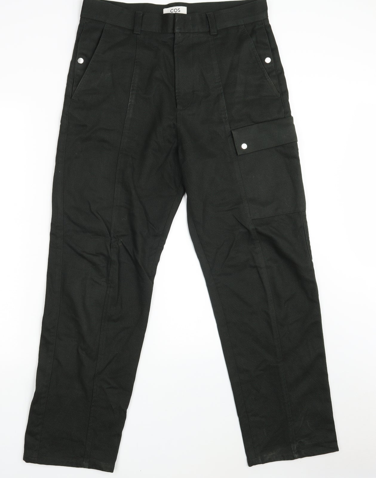 COS Mens Green  Lyocell Trousers  Size 34 in L29 in Regular Zip