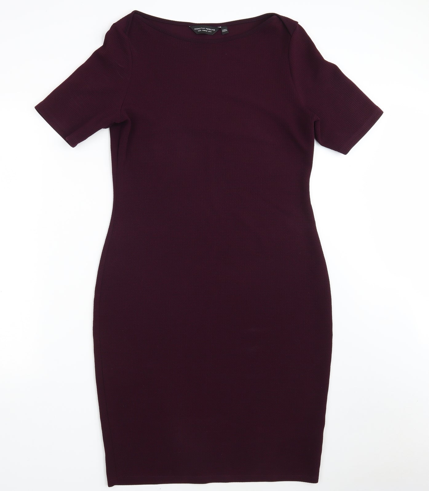 Dorothy Perkins Womens Purple  Polyester Fit & Flare  Size 14  Boat Neck