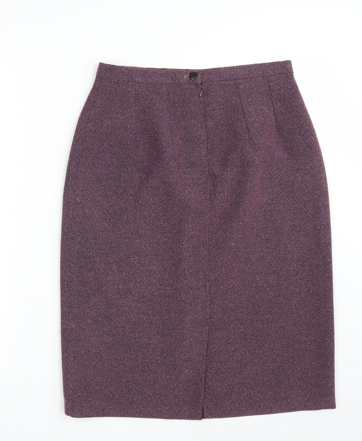 C . M .D Womens Pink Rayon Straight & Pencil Skirt Size 14 Zip