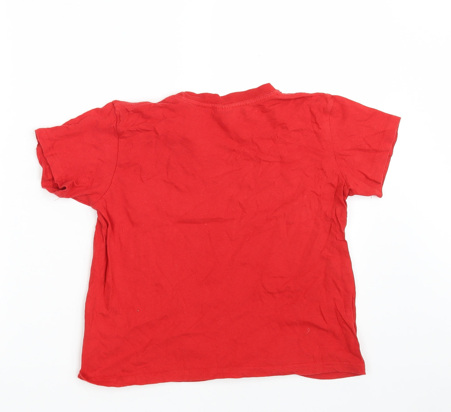 Nike Girls Red  100% Cotton Basic T-Shirt Size 9-10 Years Round Neck