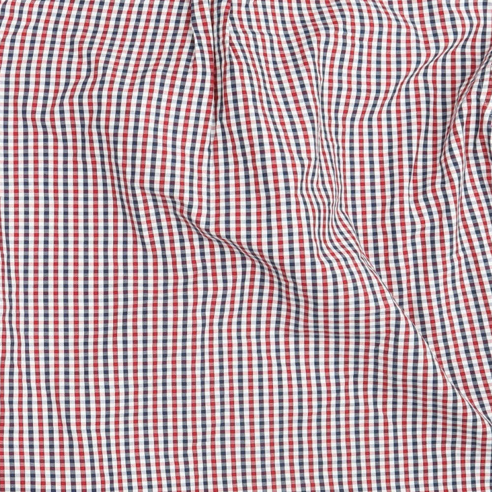 NEXT Mens Multicoloured Check Cotton  Button-Up Size 3XL Collared Button - Oxford Shirt