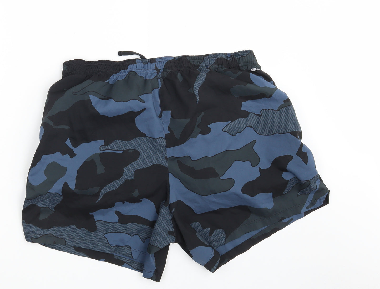New Balance Mens Multicoloured Camouflage Polyester Sweat Shorts Size XL L6 in Regular