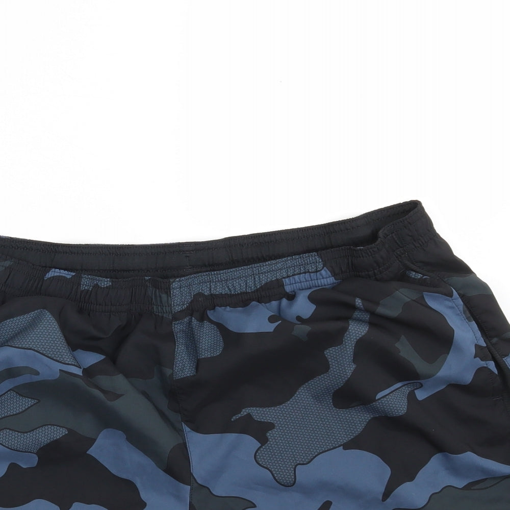 New Balance Mens Multicoloured Camouflage Polyester Sweat Shorts Size XL L6 in Regular