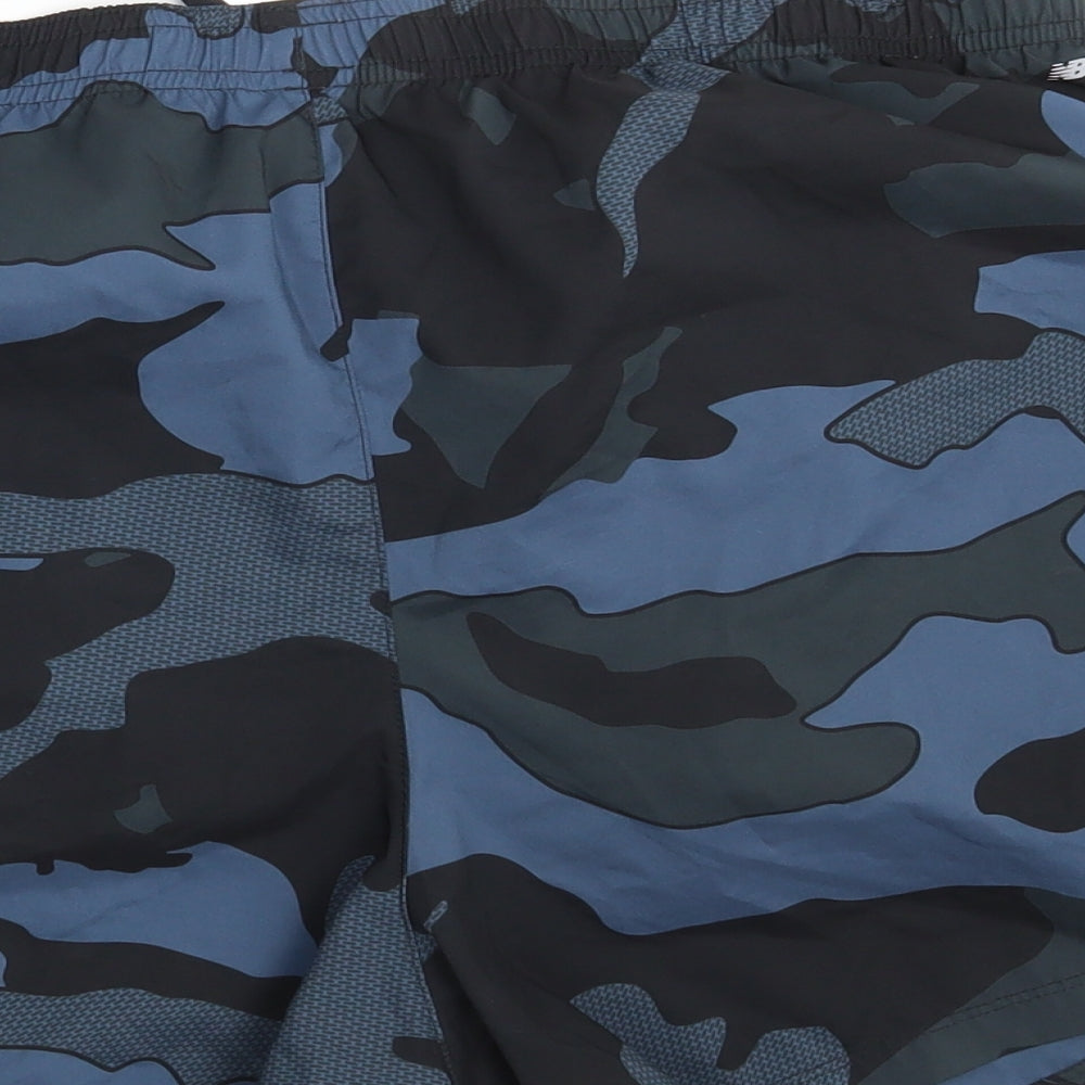 New Balance Mens Multicoloured Camouflage Polyester Sweat Shorts Size XL L6 in Regular