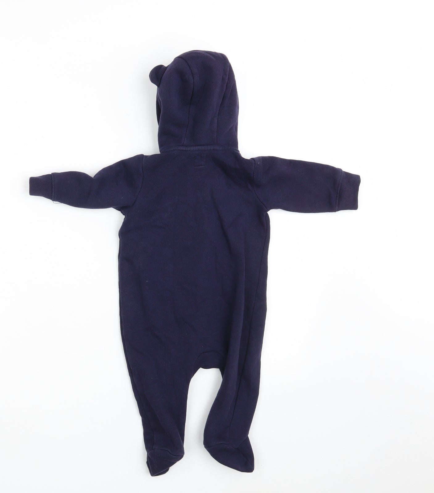 Gap Baby Blue Solid Cotton Babydoll Bodysuit Size 3-6 Months  Zip - Inside Leg 10 Inches