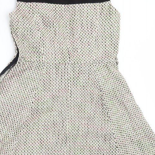 Atmosphere Womens Beige  Cotton A-Line  Size 10  Boat Neck Zip