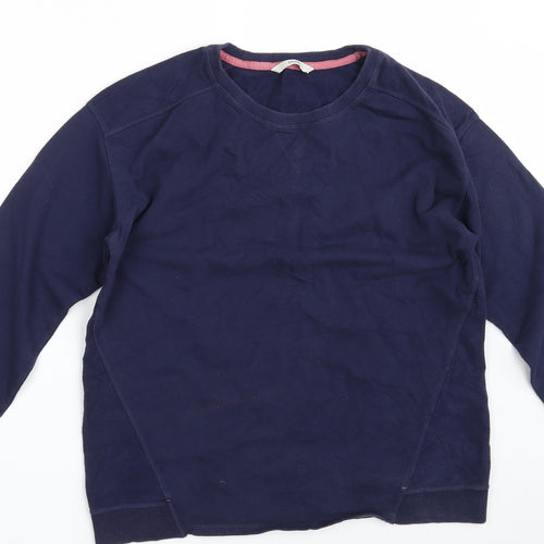 George Womens Blue  Cotton Pullover Sweatshirt Size 12