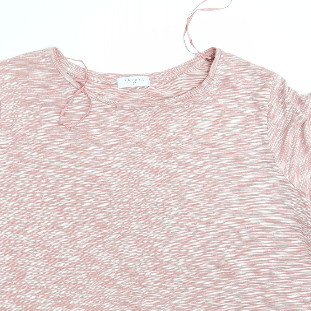 Papaya Womens Pink  Viscose Pullover Sweatshirt Size 20