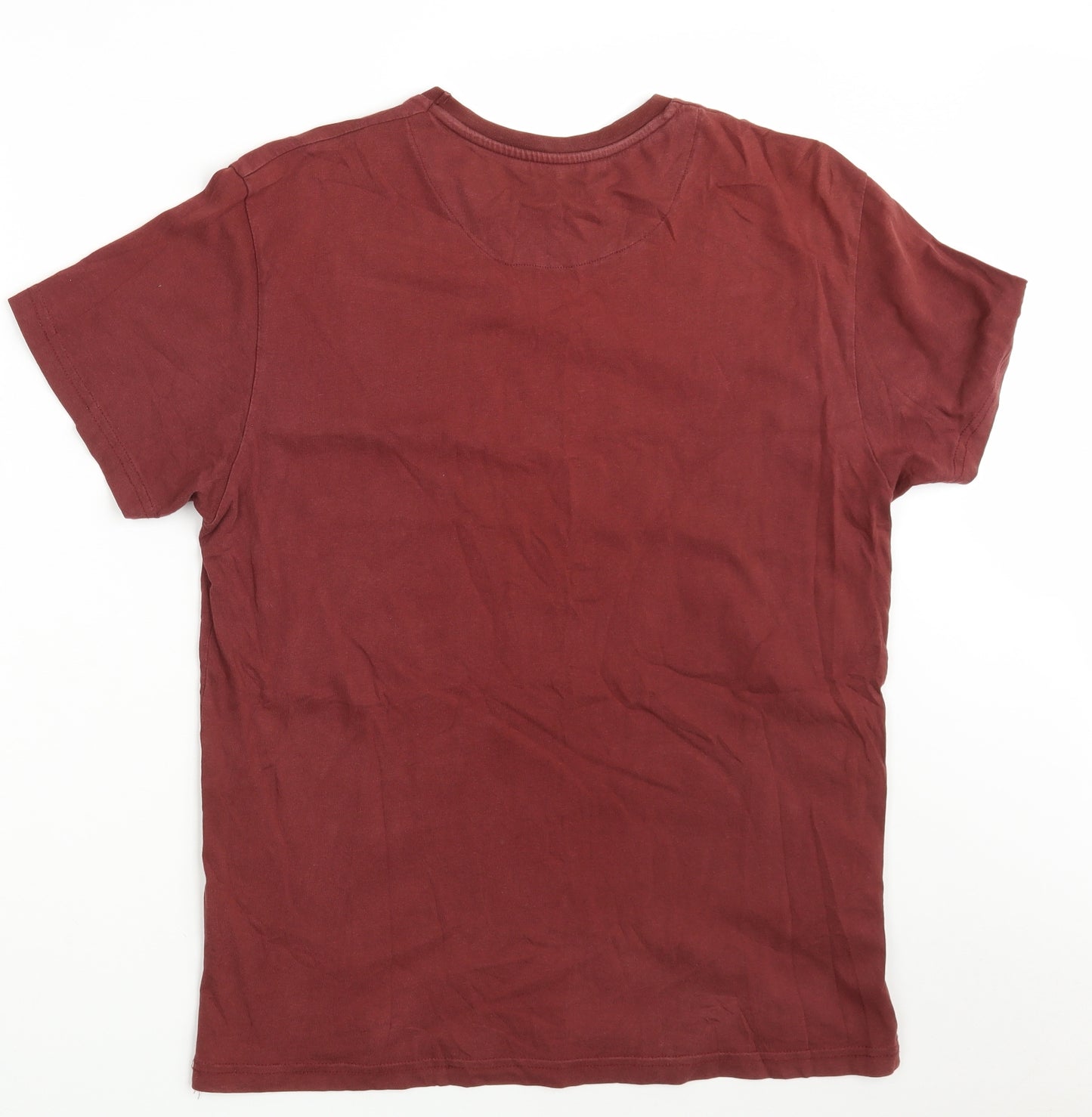 Kangaroo Poo Mens Brown  Cotton  T-Shirt Size L Round Neck