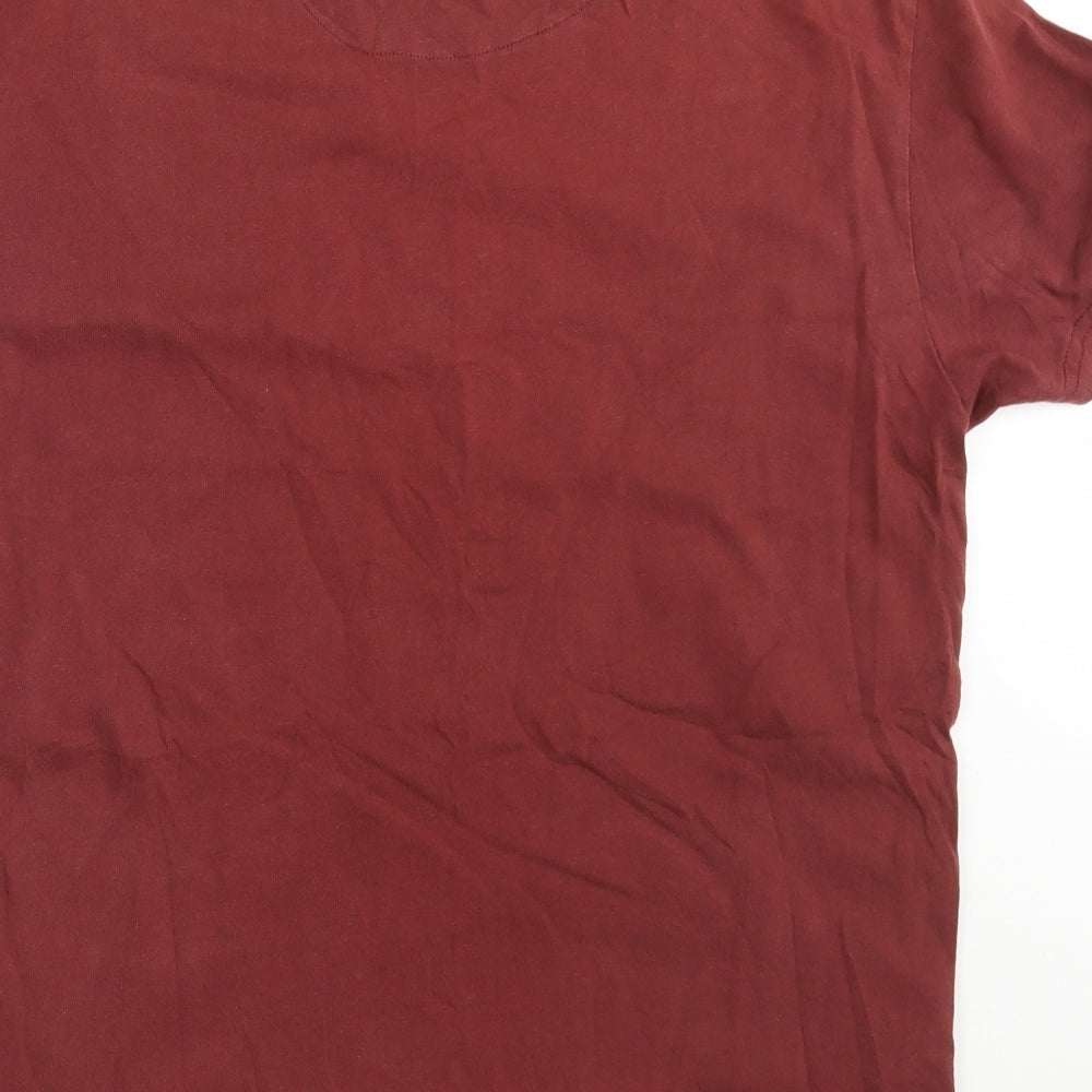 Kangaroo Poo Mens Brown  Cotton  T-Shirt Size L Round Neck