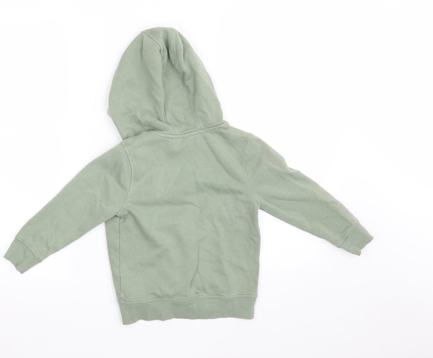 George Boys Green  Cotton Full Zip Hoodie Size 4-5 Years  Zip