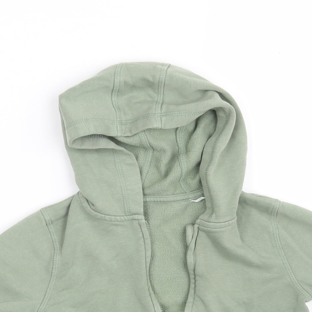 George Boys Green  Cotton Full Zip Hoodie Size 4-5 Years  Zip