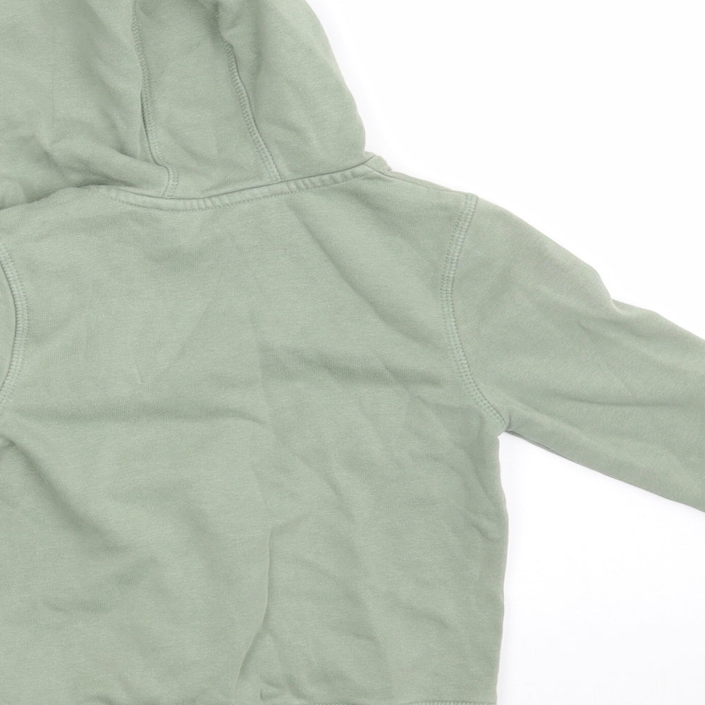 George Boys Green  Cotton Full Zip Hoodie Size 4-5 Years  Zip