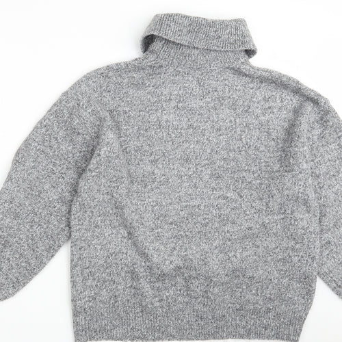 Primark Womens Grey High Neck  Acrylic Pullover Jumper Size 18