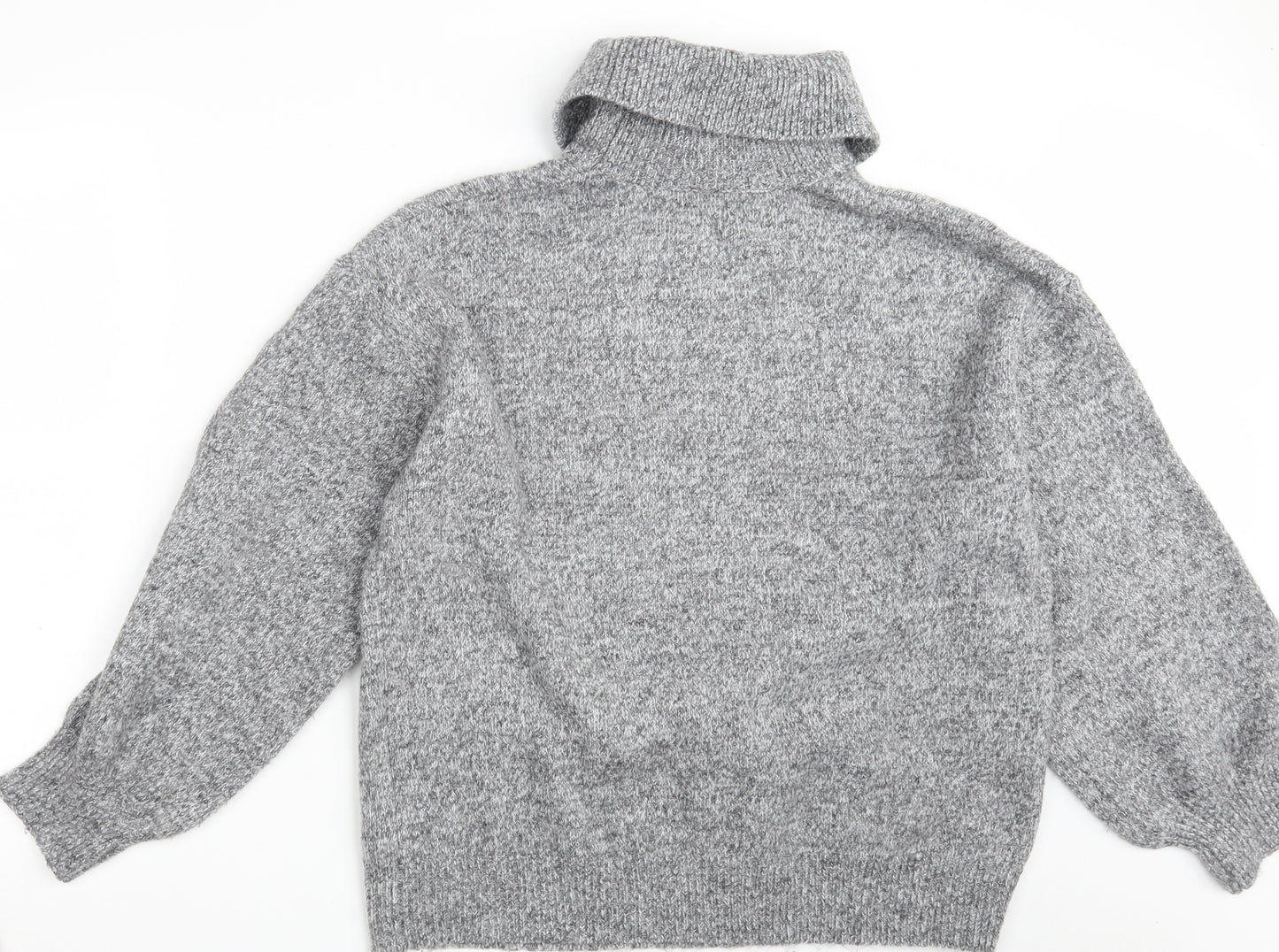 Primark Womens Grey High Neck  Acrylic Pullover Jumper Size 18