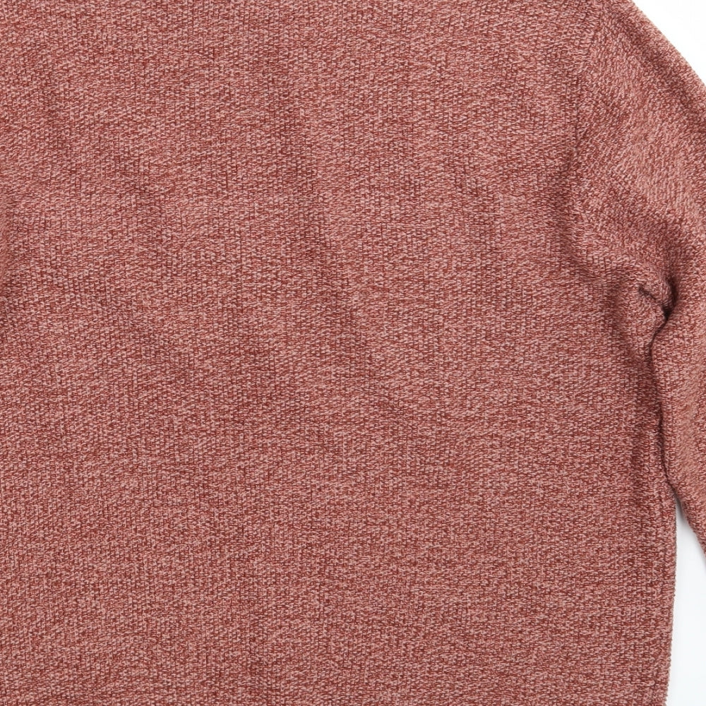 F&F Mens Purple Crew Neck  Acrylic Pullover Jumper Size L