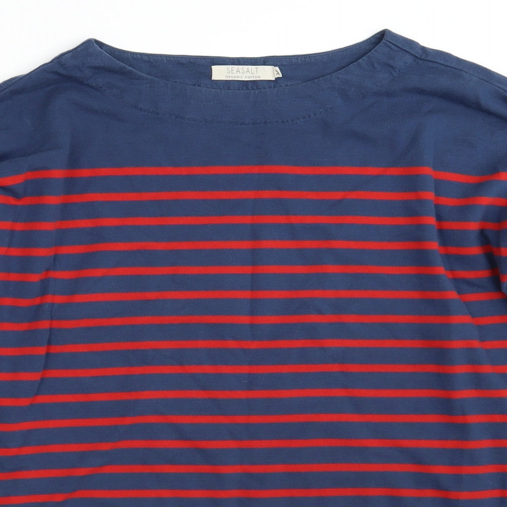 Seasalt Womens Multicoloured Striped 100% Cotton Pullover Sweatshirt Size 16