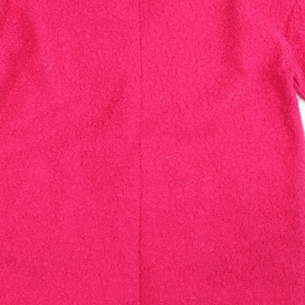 TU Womens Pink   Overcoat Coat Size 16  Button