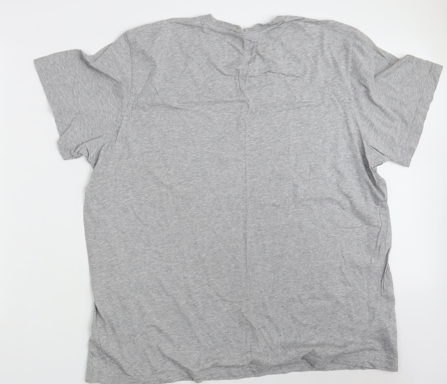 adidas Mens Grey  Cotton  T-Shirt Size 3XL Round Neck