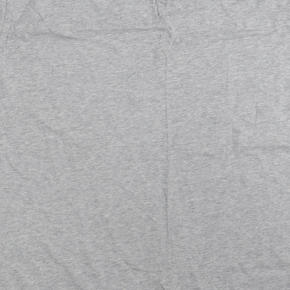 adidas Mens Grey  Cotton  T-Shirt Size 3XL Round Neck