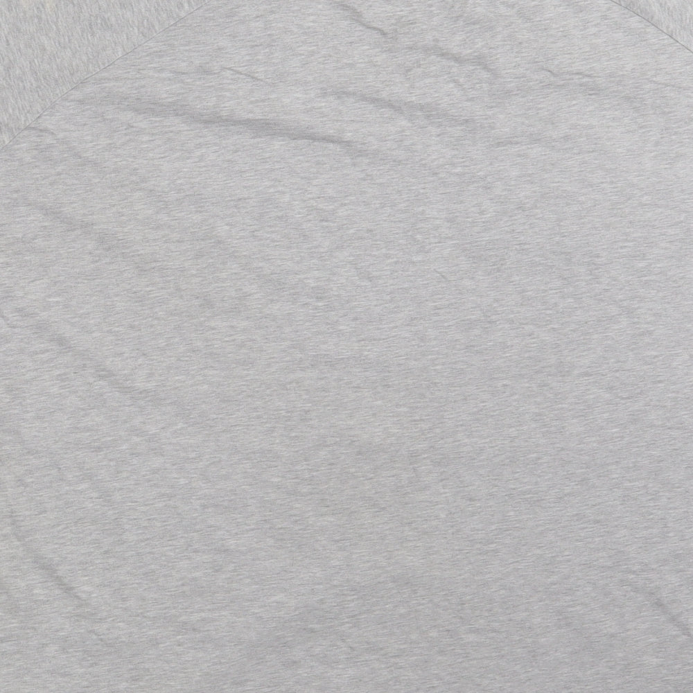adidas Mens Grey  Cotton  T-Shirt Size 3XL Round Neck