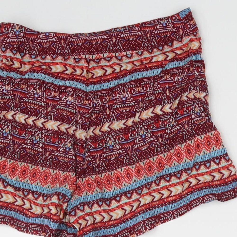 New Look Girls Multicoloured Floral Viscose Sweat Shorts Size 11 Years  Regular Zip