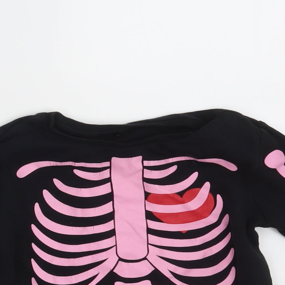 George Girls Black  100% Cotton Pullover Sweatshirt Size 2-3 Years