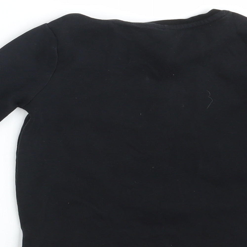 George Girls Black  100% Cotton Pullover Sweatshirt Size 2-3 Years