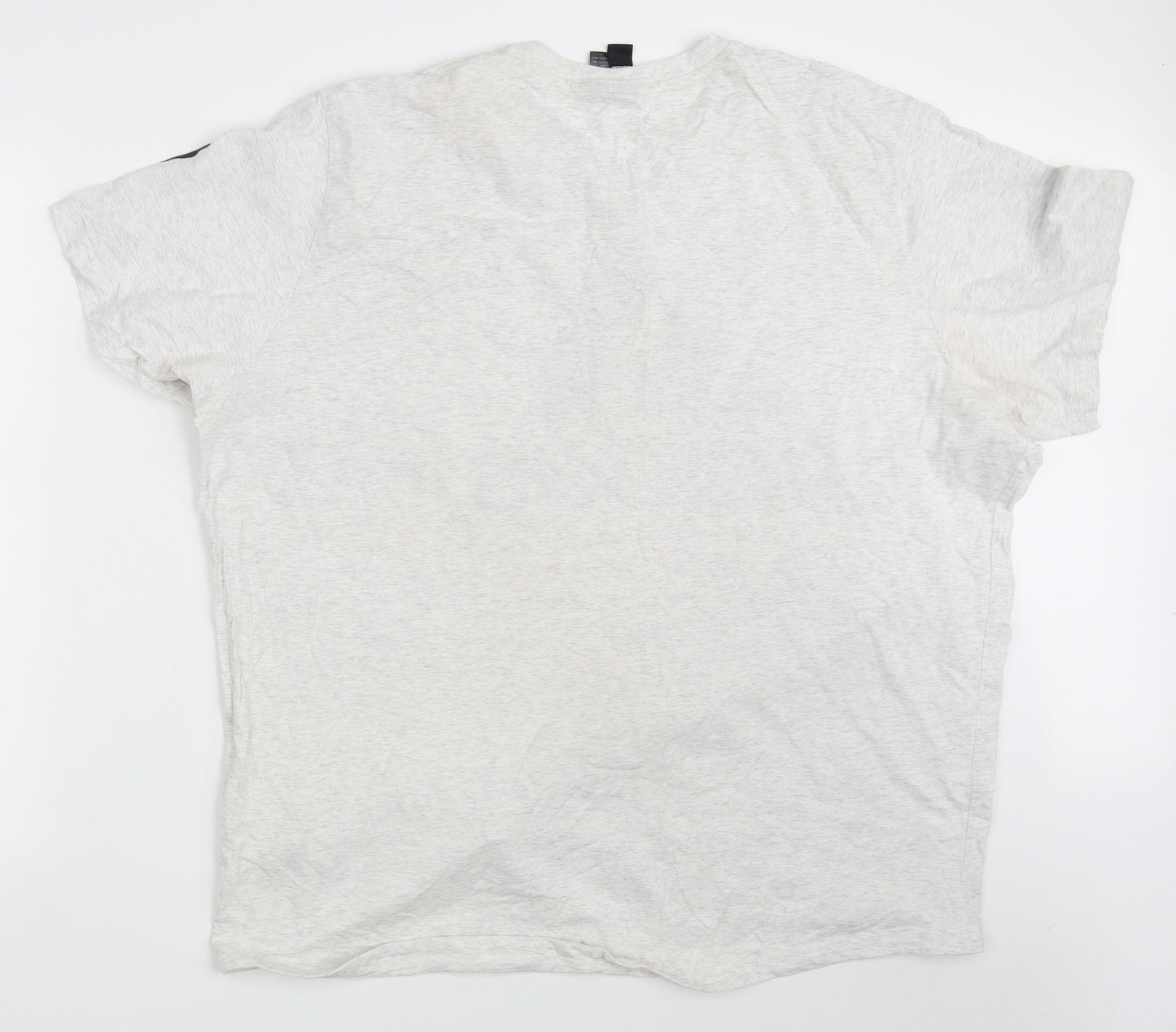 adidas Mens Grey  Cotton  T-Shirt Size 3XL Round Neck
