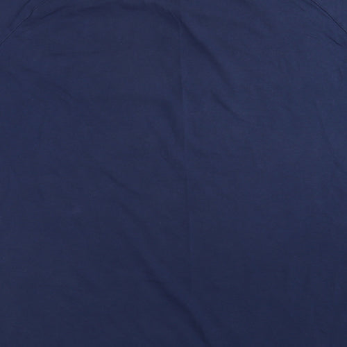 adidas Mens Blue  Cotton  T-Shirt Size 3XL Round Neck